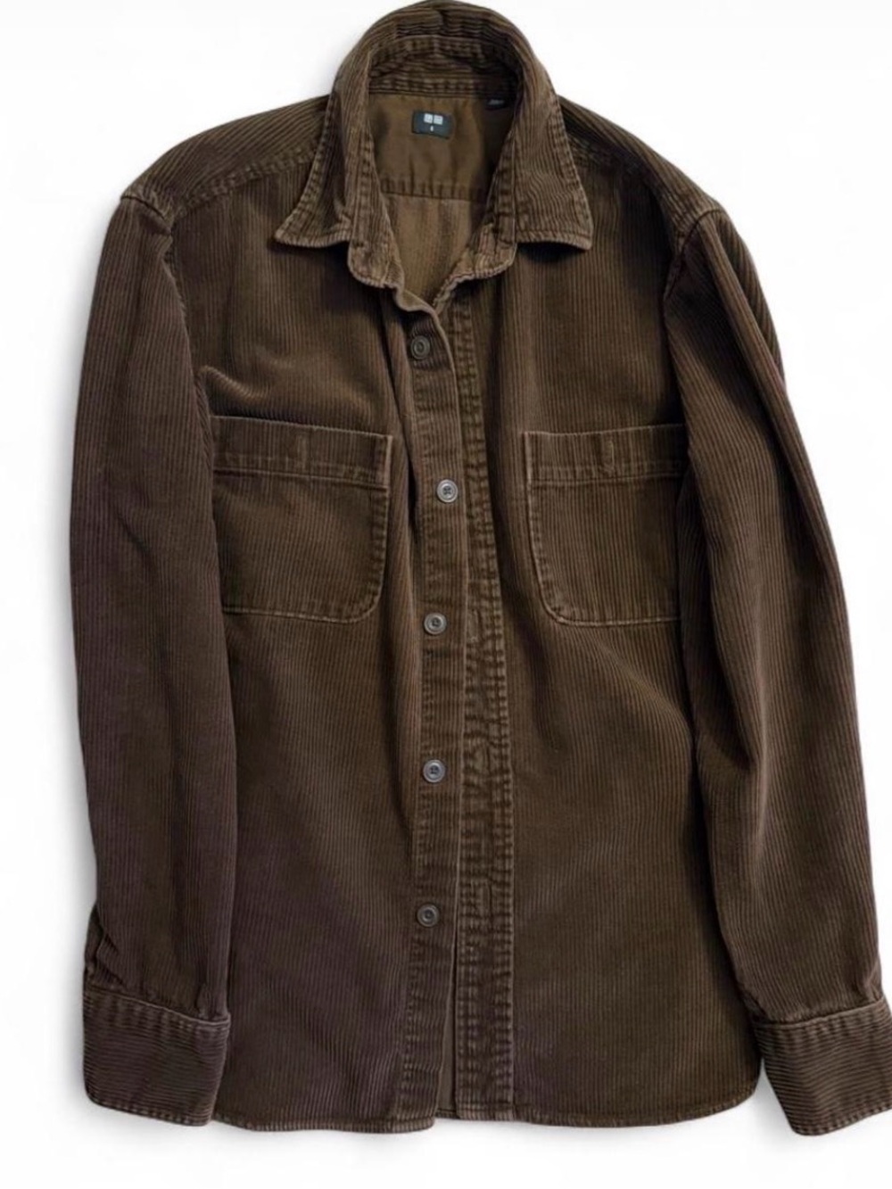 Unisex UNIQLO Corduroy Button-Up Jacket - Brown